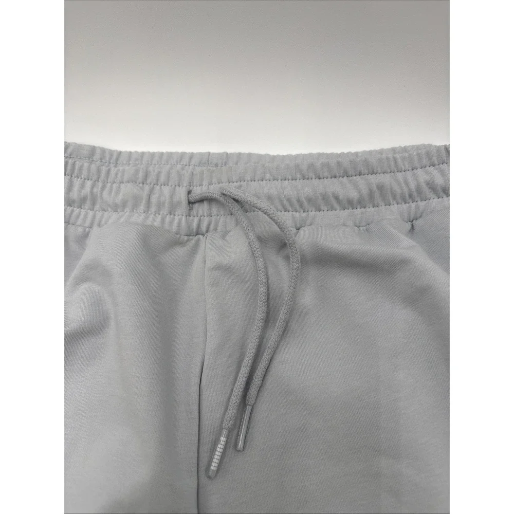 PUMA Stretchlite Size Large Platinum Gray with Black Side Logo Men's Sweat Pants